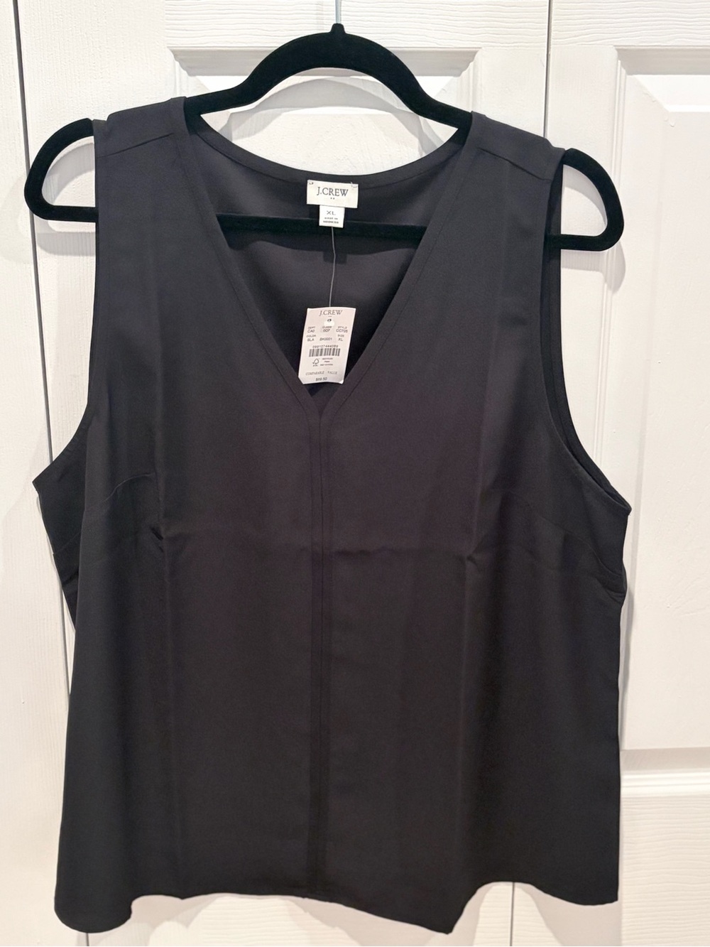 J. Crew Black V-Neck Sleeveless Camisole Top *NWT*
